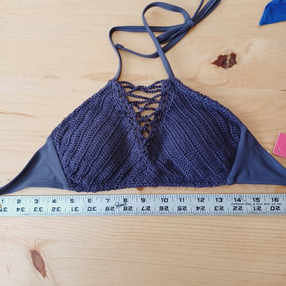 🎀 3/$30 NWT! Crocheted Swim Top - Built in Bra with back and neck ties (3318) - Picture 7 of 8